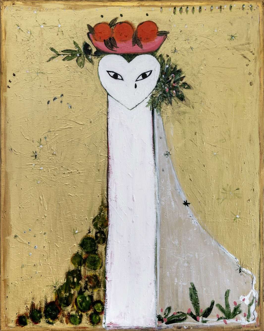 לבנה, 2024-2022, שמן ואקריליק על בד